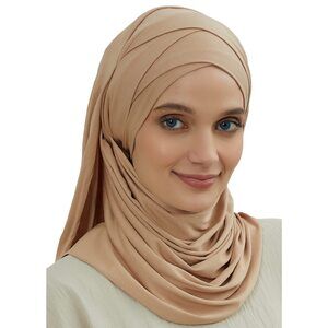 1649 Instant Hijab Scarves For Women Muslim, 95% Cotton Turban Scarf Head